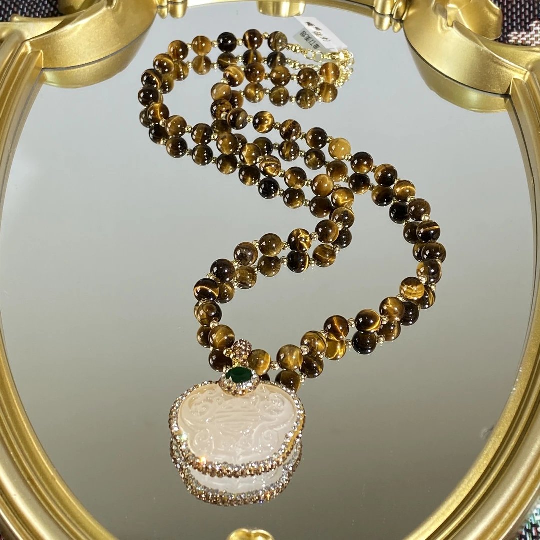 TTSD 复古如意锁民族风气质毛衣链 2527