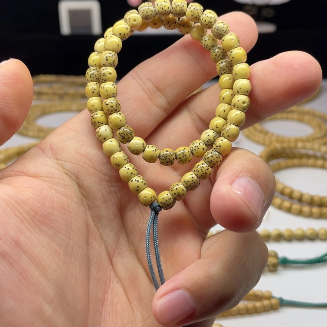 星月菩提手串65骨瓷白108