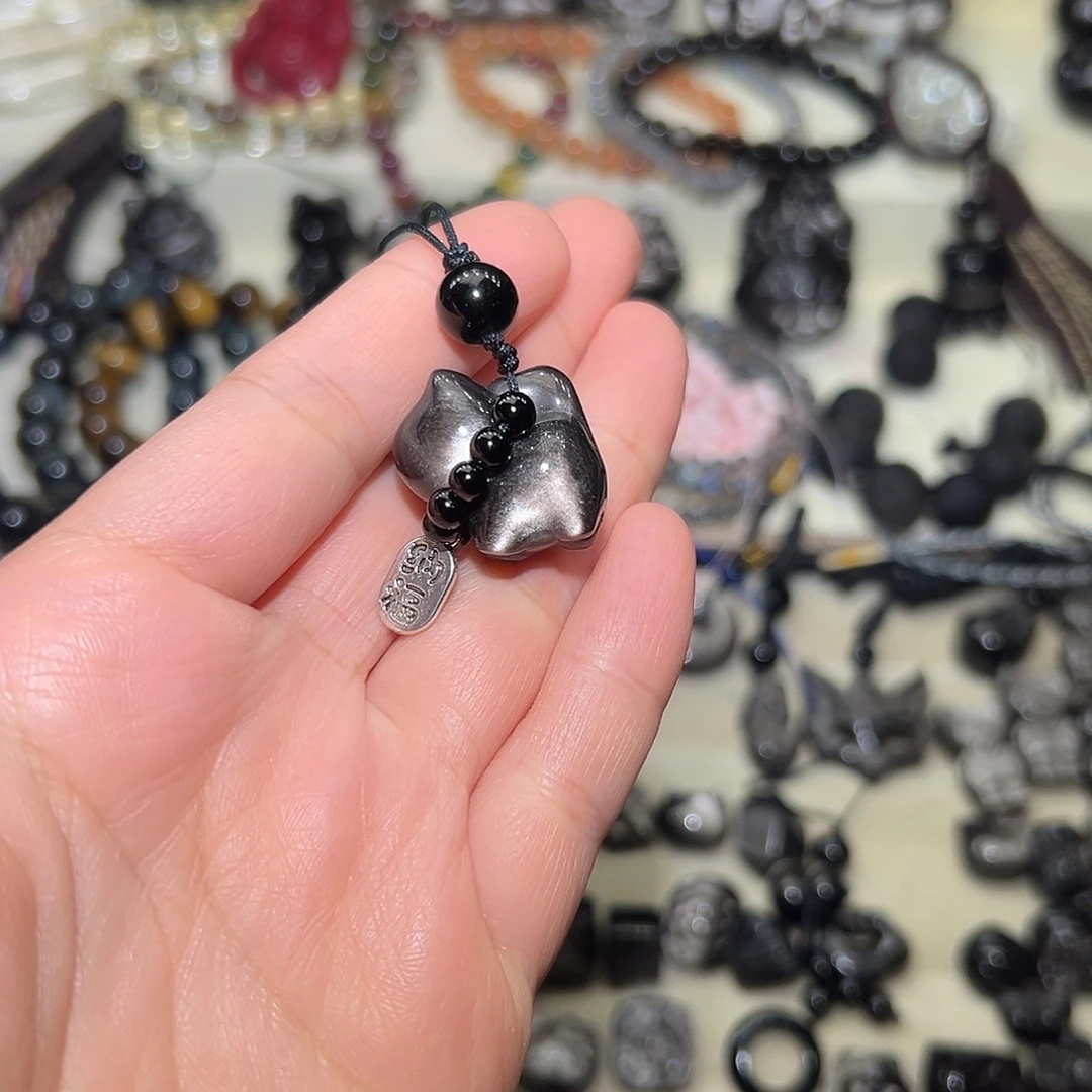 黑曜岩未镶嵌手饰