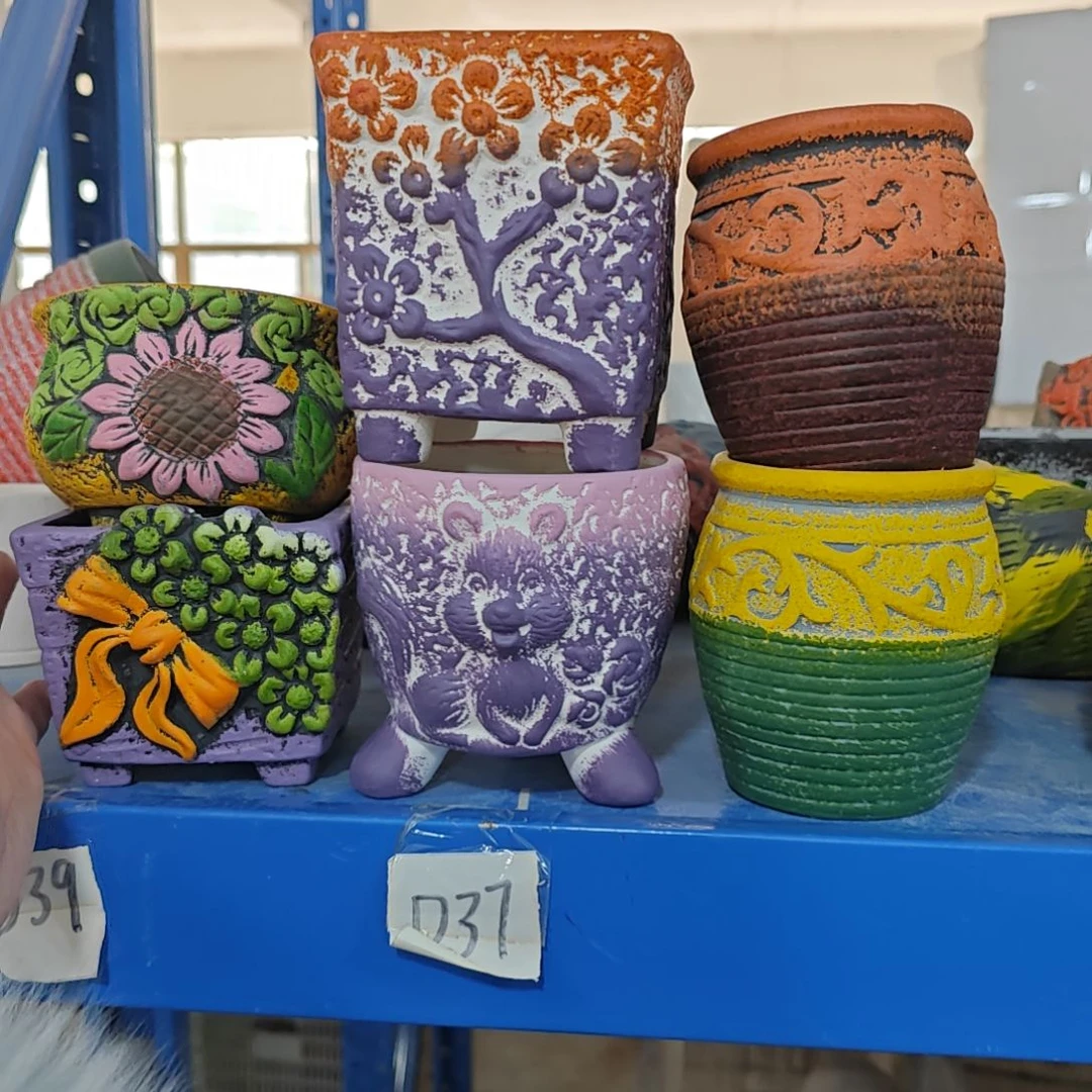 红陶吸水透气的白陶花盆凑满12发货