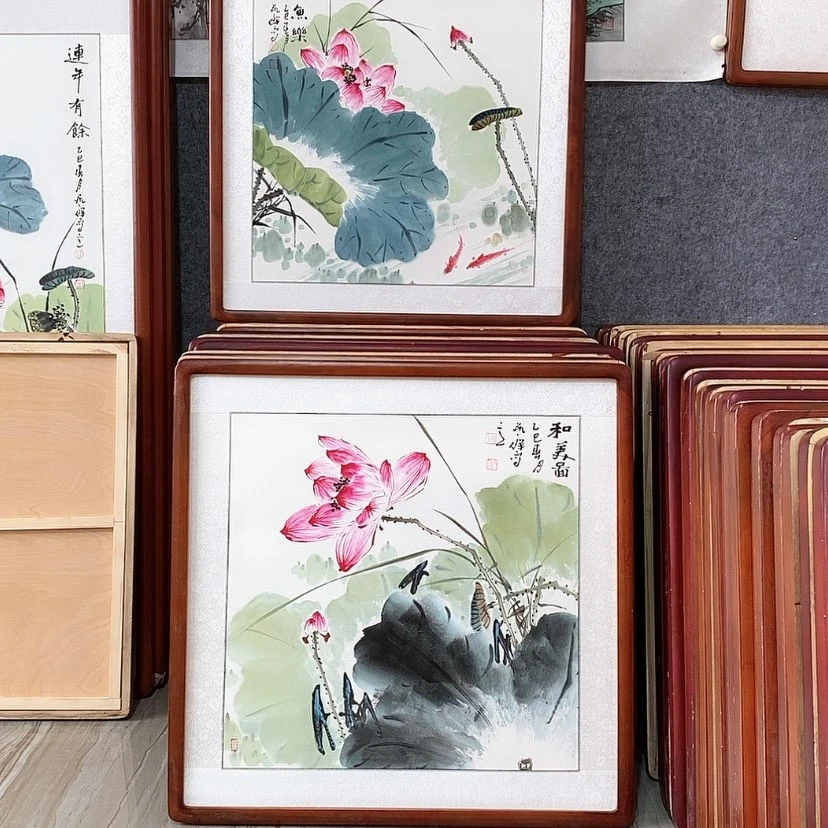 【闪购商品】国画书画作品带框63×63厘米