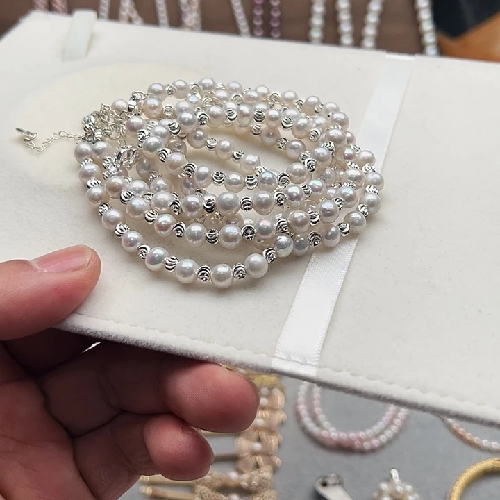 钛钢手绳淡水珍珠