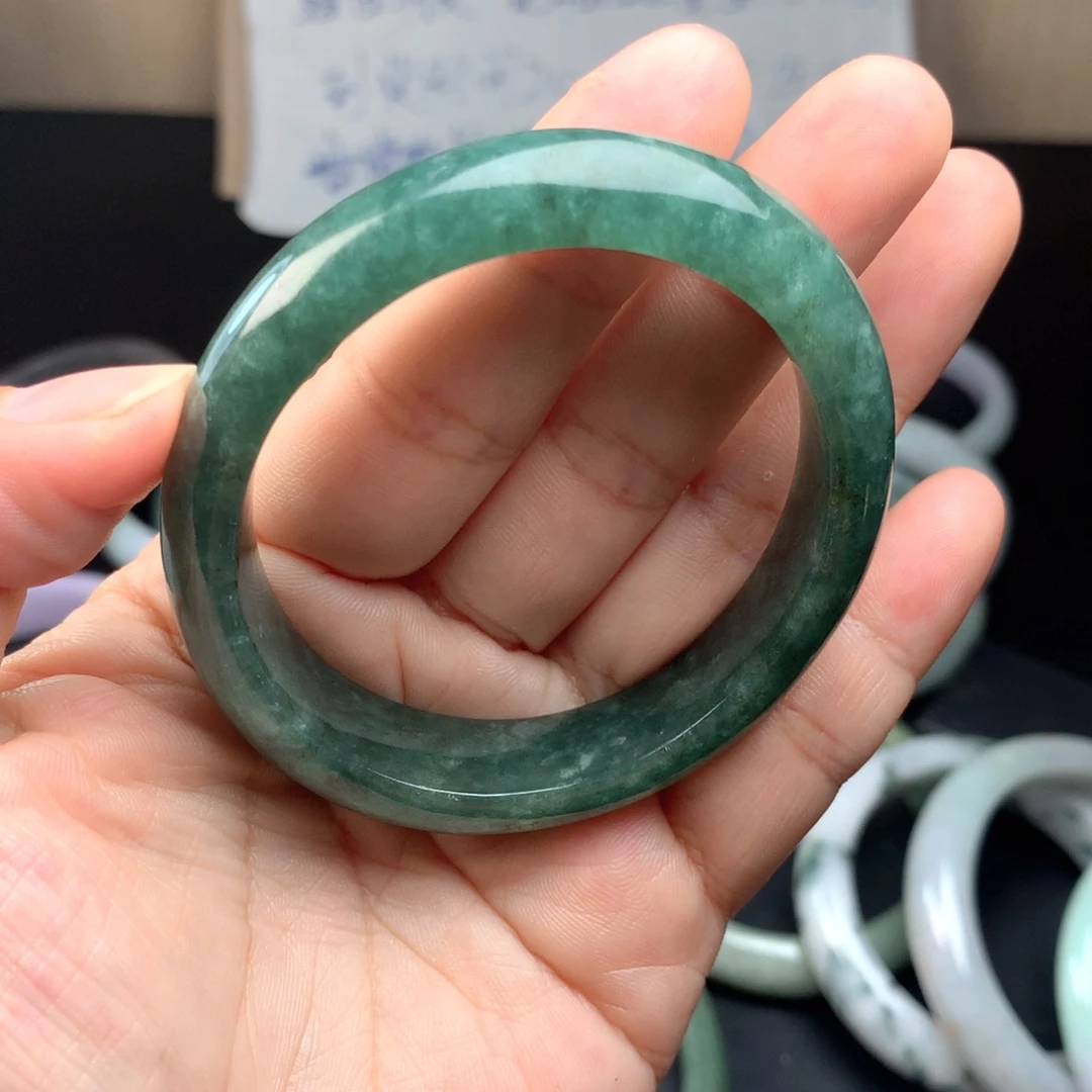 定制翡翠未镶嵌手镯51贵妃