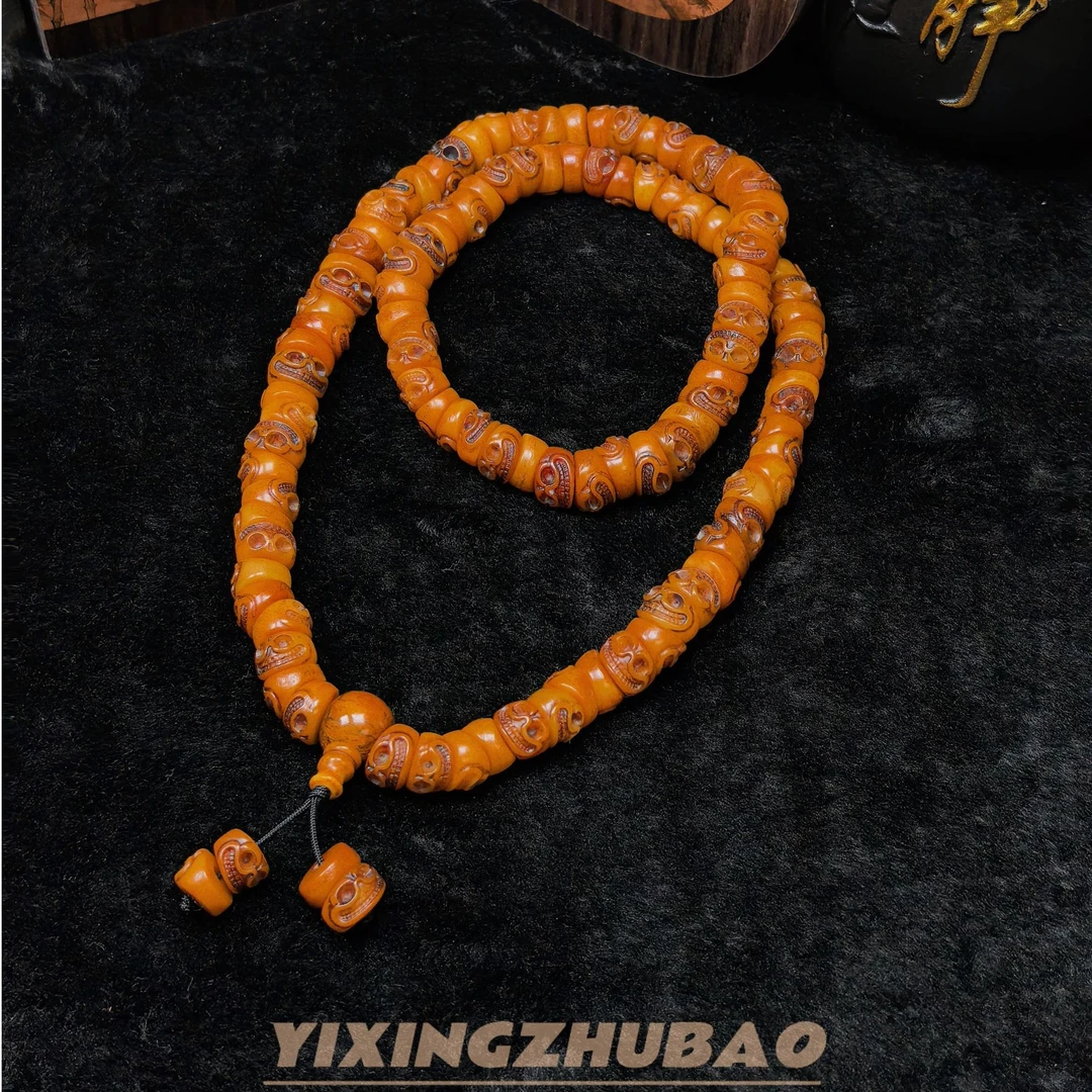 非金属珐琅项链 藏式经典阿呆108粒项链