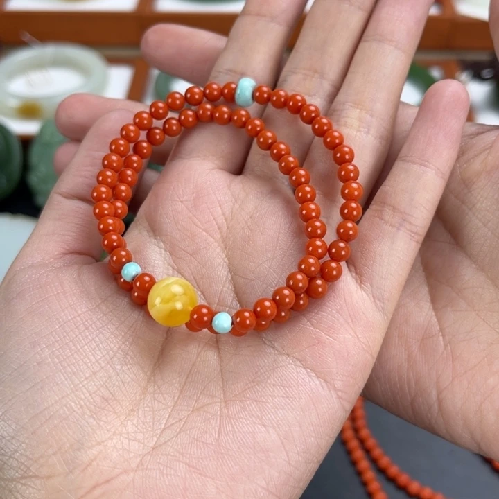 南红玛瑙手串未镶嵌
