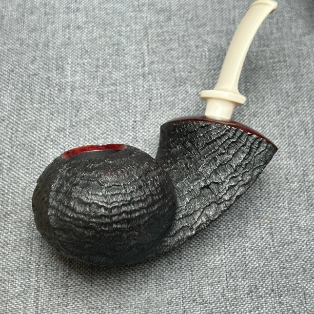 美国弗洛夫烟斗宽背切线河豚喷砂大料军插斗嘴石楠木手工进口斗