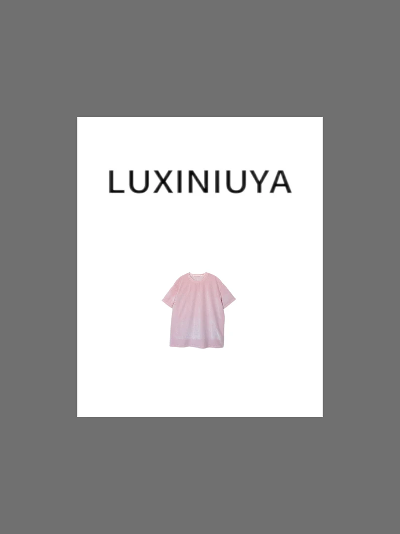 【LUXINIUYA】丝绒T恤 春夏显瘦休闲光感丝绒宽松舒适上衣CX2762