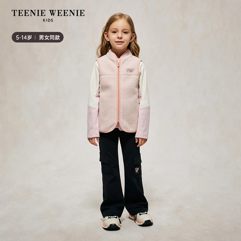 《奥莱》TeenieWeenieKids男女童拉链仿羊羔绒马甲外套TKVW244991E