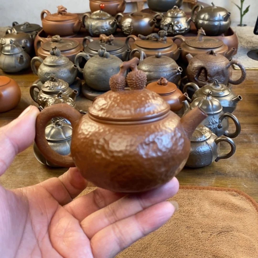 荔枝壶120cc内推球孔坭兴陶