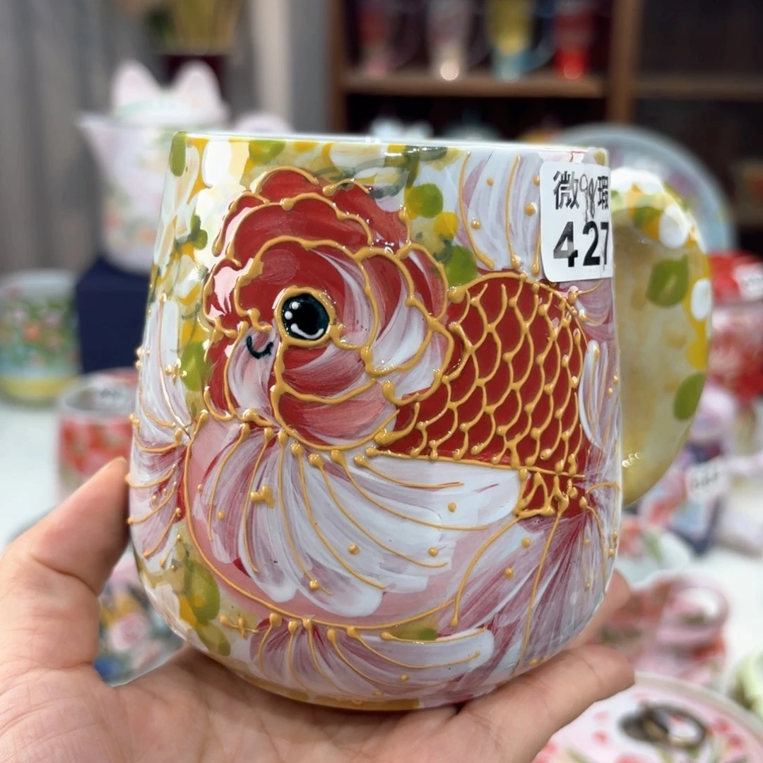 景德镇手绘高温釉下彩陶瓷茶具