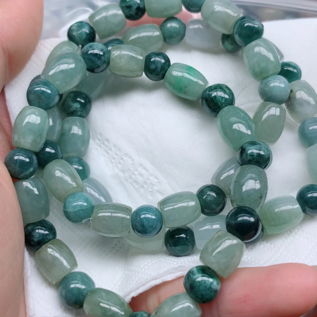 翡翠未镶嵌颈饰珠子批发