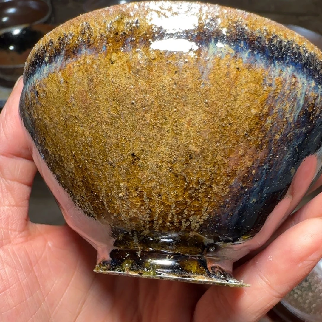柴烧建盏茶盏茶杯452