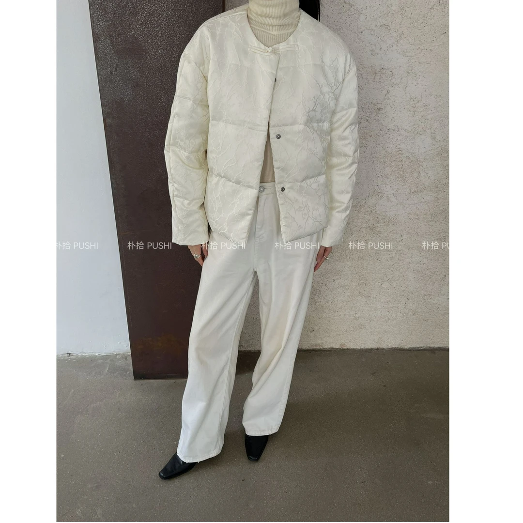 白白家-新国标90白鸭绒新中式盘扣羽绒服#88837