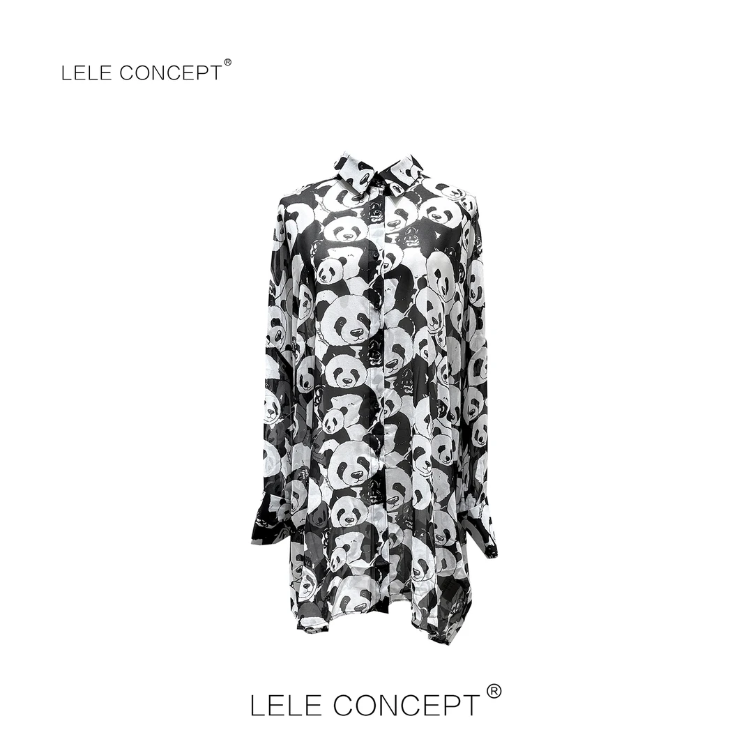 LELE CONCEPT丨「丽」时尚洋气设计师款熊猫衬衫S1130