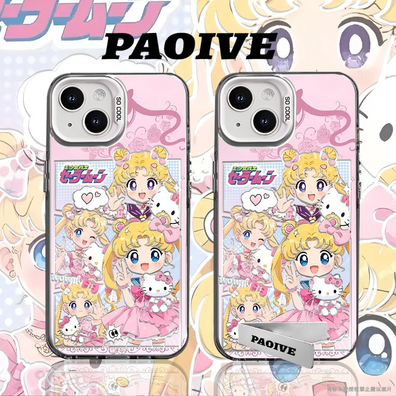 适用苹果华为vivo一加iPhone14小米三星美少女战士防摔彩银手机壳