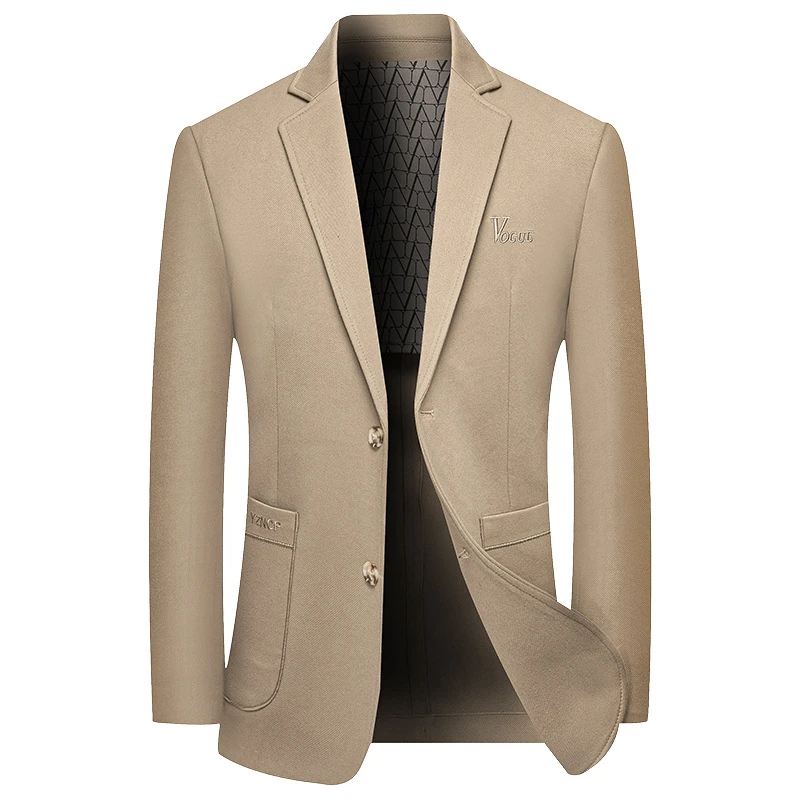 2024春秋季新品中年男士西装外套爸爸装高档商务休闲西服男上衣服