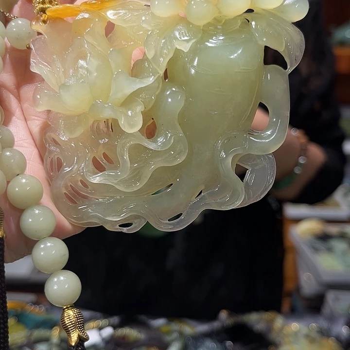未镶嵌岫玉毛衣链