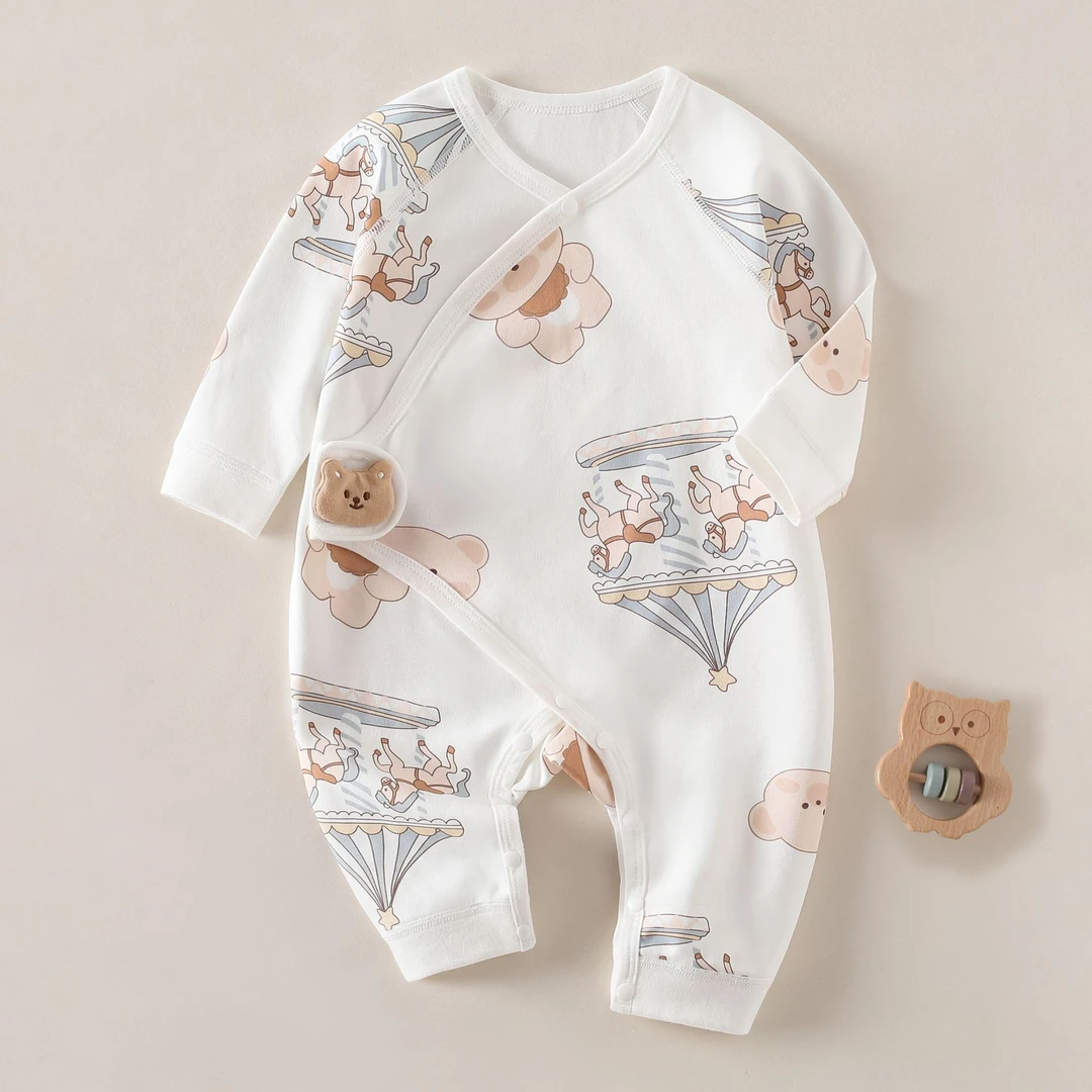 安阳童装春季婴儿无骨哈衣春夏纯棉爬服睡衣新生儿连体衣宝宝衣服