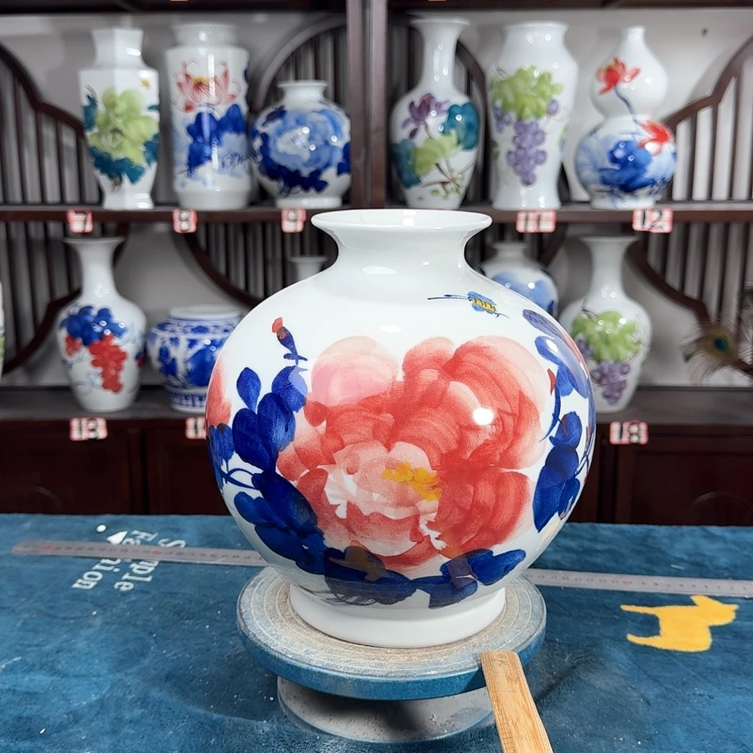 摆件景德镇陶瓷石红牡