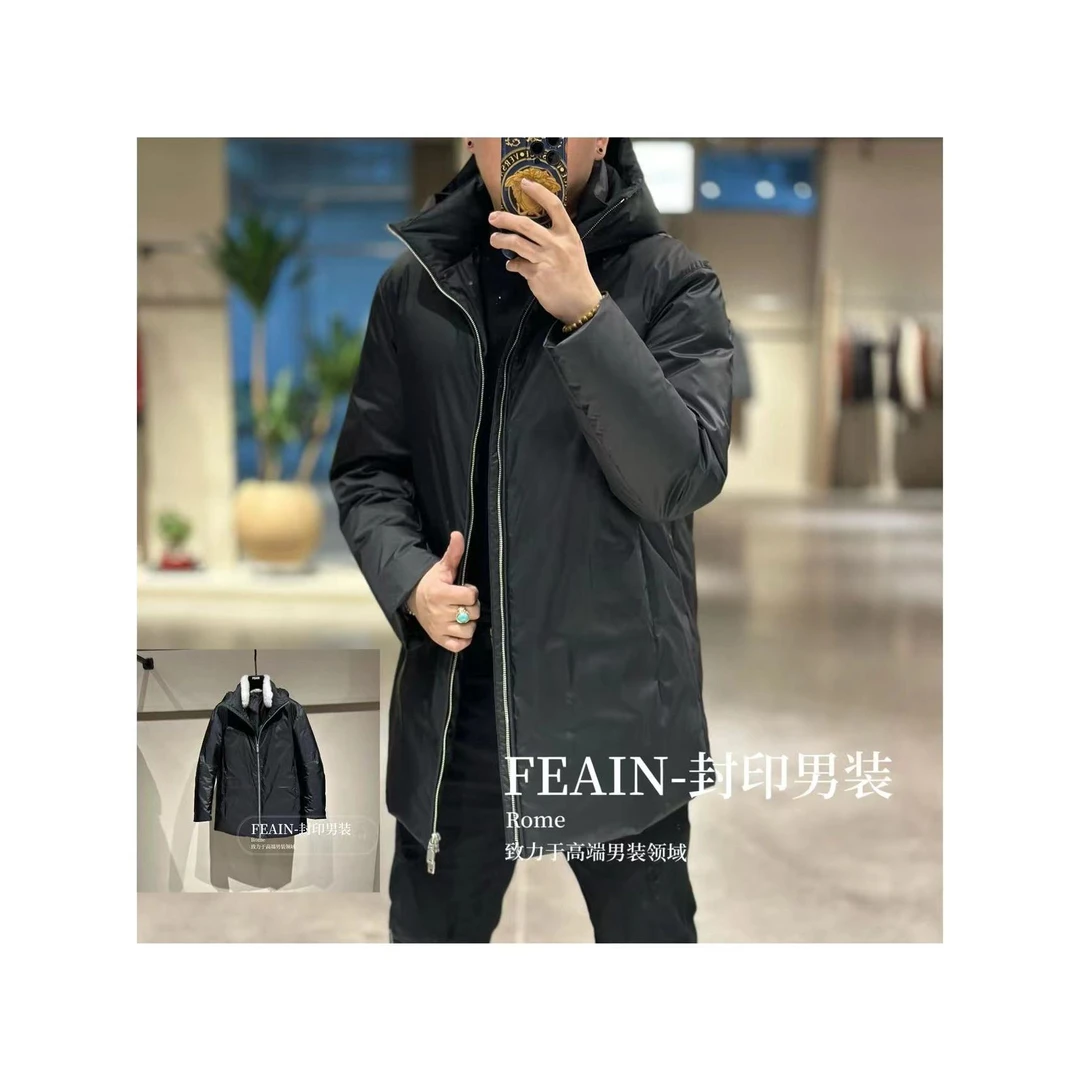 【真水貂可拆鹅绒服】高端三防面料真水貂可拆卸男士鹅绒服877878-1