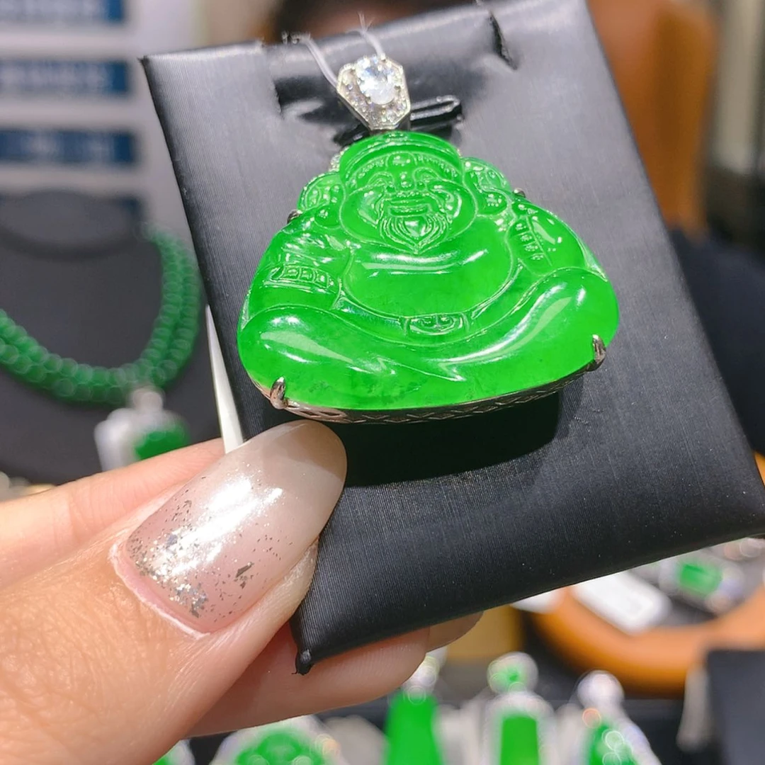 【闪购商品】颈饰银S925镶嵌翡翠4柒姐