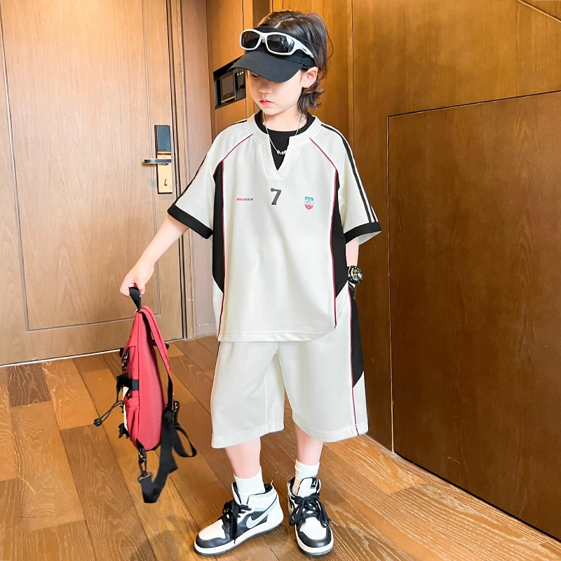 男童夏季套装2025新款夏装短袖中大儿童两件套潮B5262