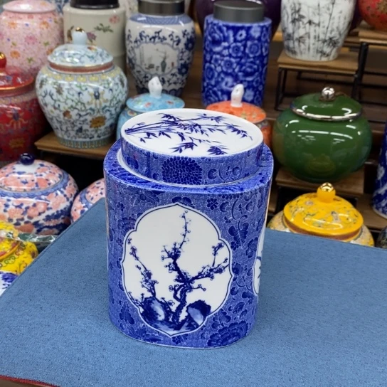 瓷片陶瓷茶叶罐密封罐