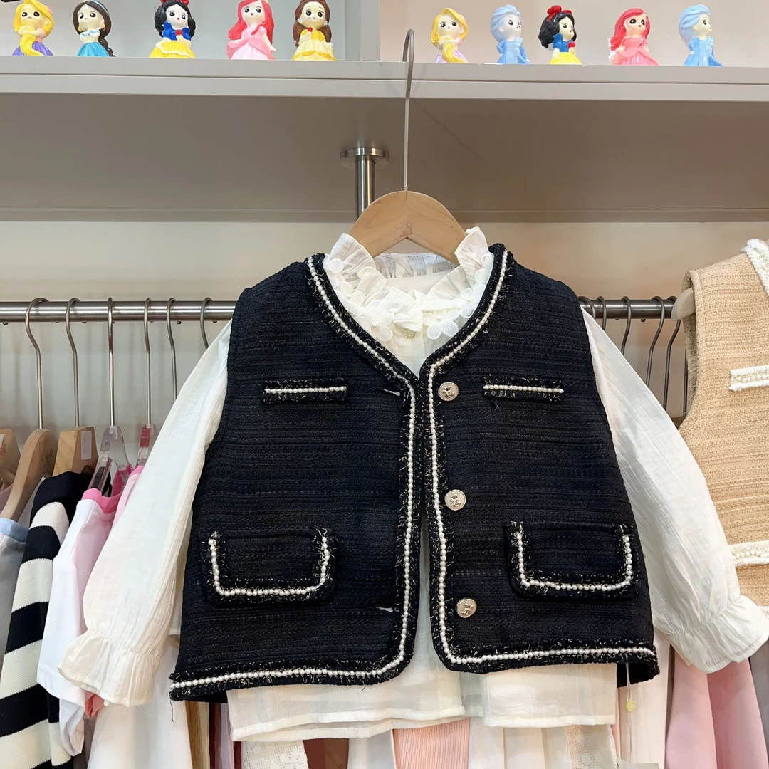 572~儿童 小香风珍珠马甲