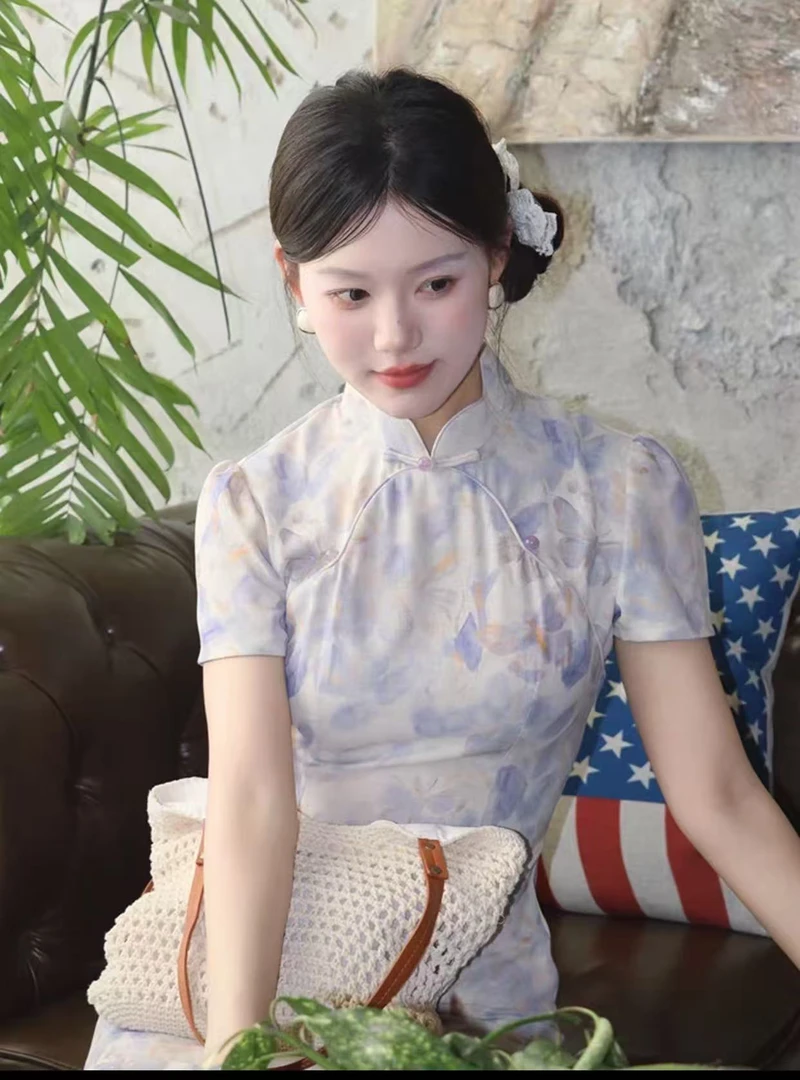 玉楼｜如愿双襟法式小个子立领复古风日常旗袍中式中国风优雅复古