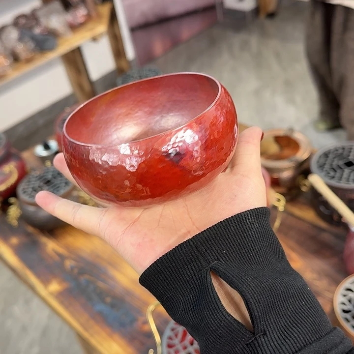 紫铜手工茶洗10口径