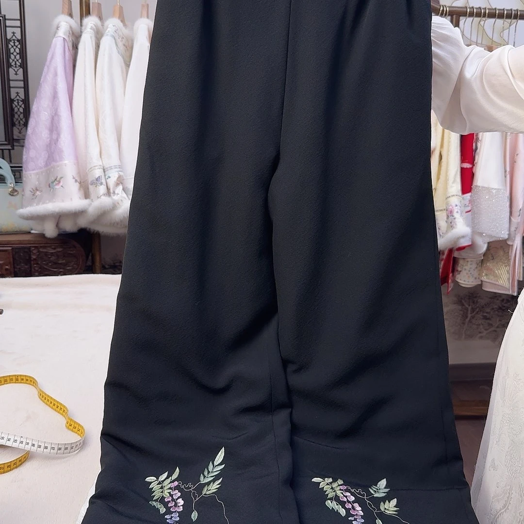 1号 真丝棉裤 黑色