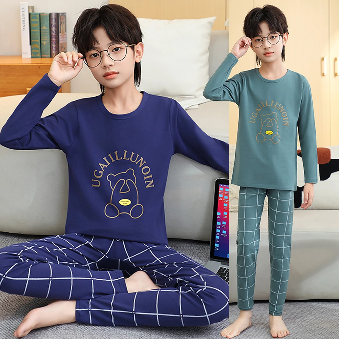 男童秋衣秋裤2025春秋冬季儿童内衣套装男孩中大童打底棉毛衫修身