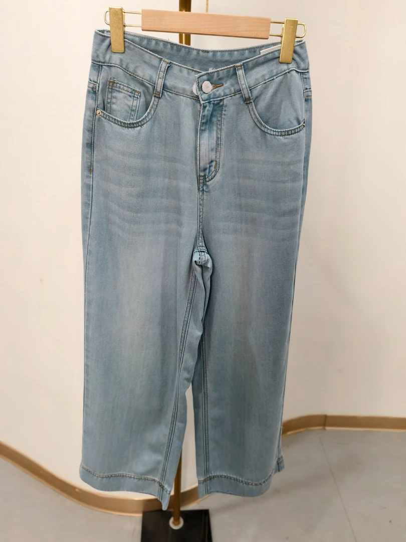 W1566阔腿裤牛仔裤常规款时尚