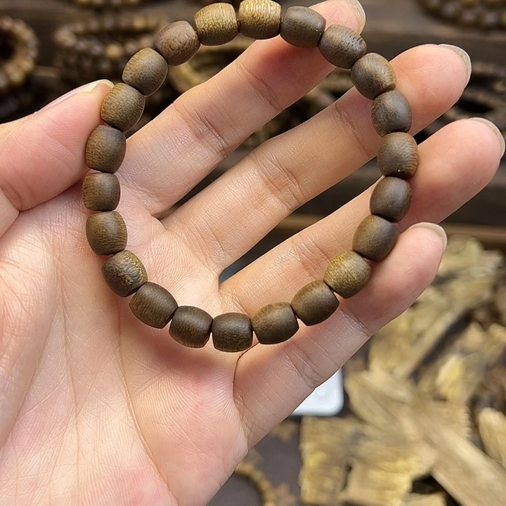 沉香碎屑沉香08鼓珠单圈7克