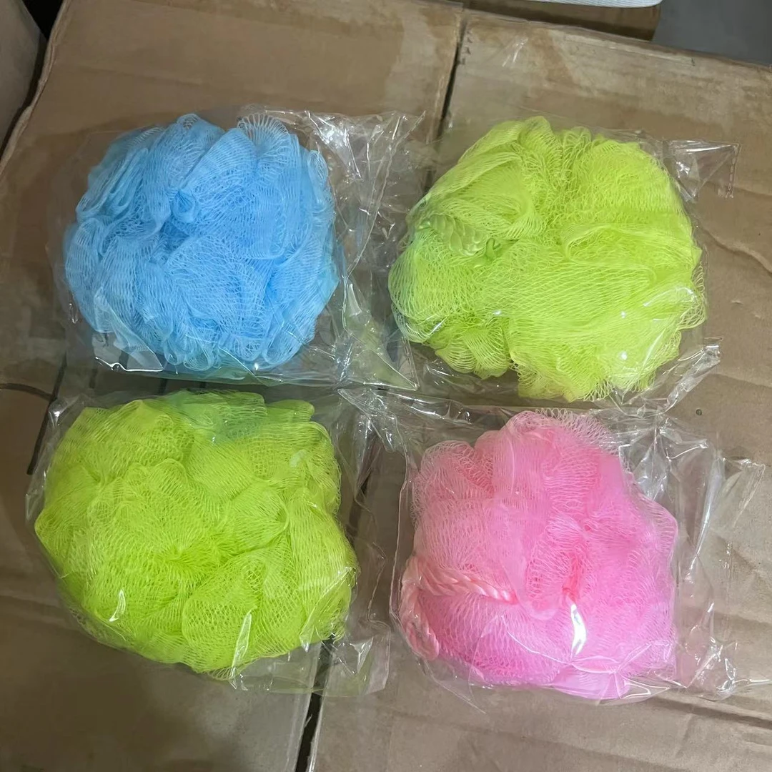 【什么都有】LJ-0321 经典纯色沐浴花家用清洗沐浴擦球浴球