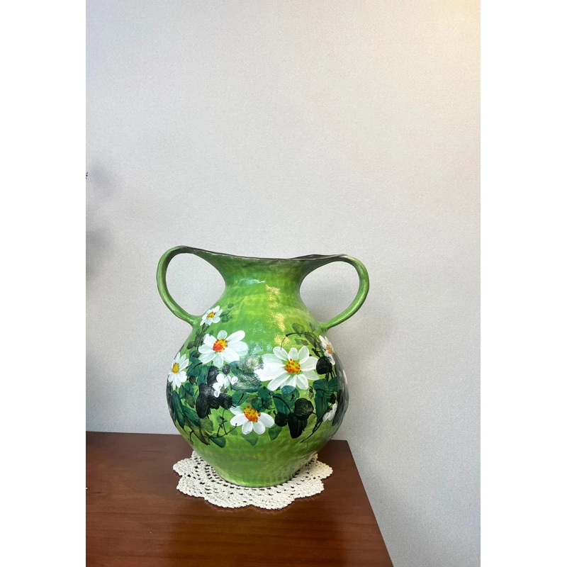 景德镇手作水养鲜花莫奈花园艺术感花瓶（高28cm 口21cm ）