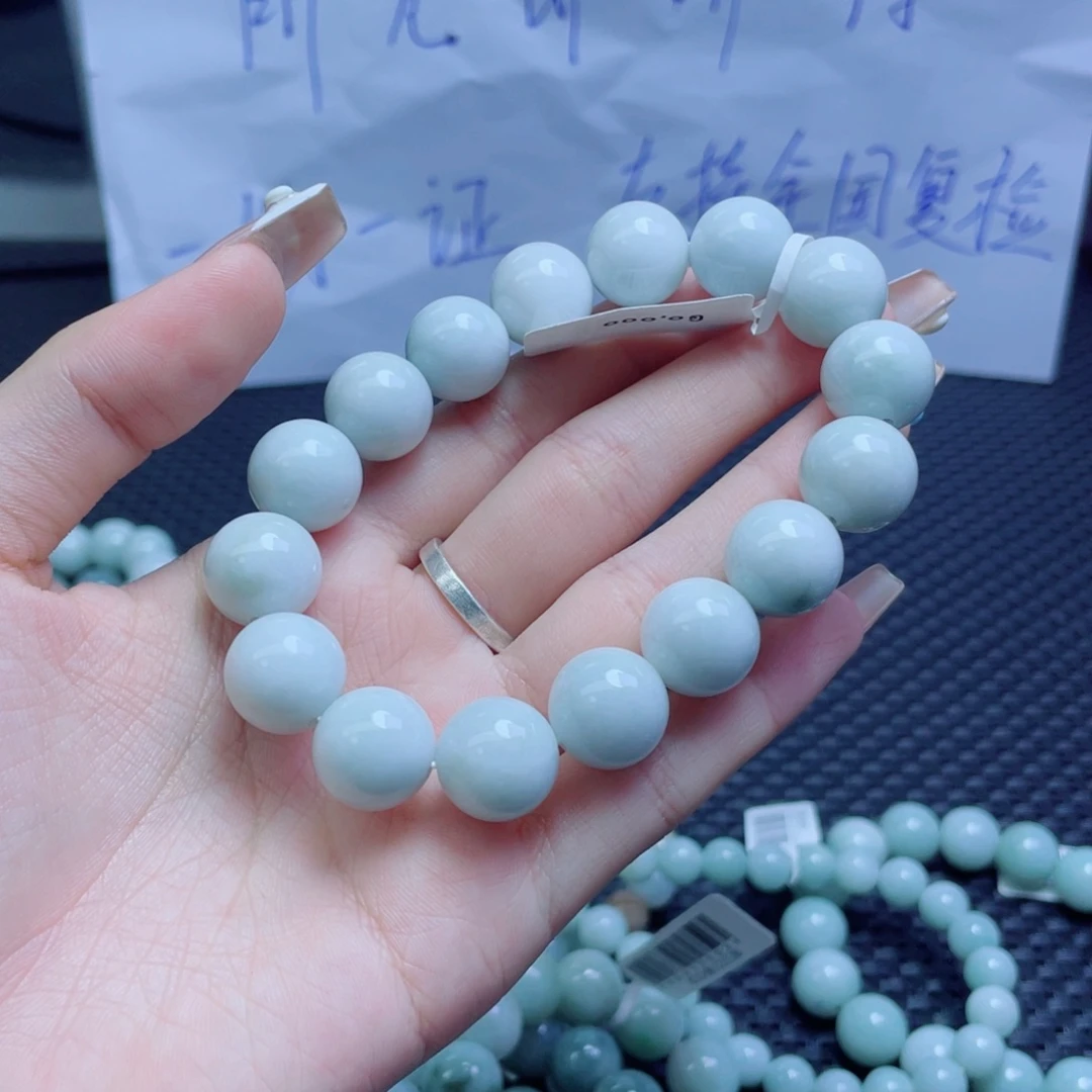 未镶嵌定制翡翠珠串