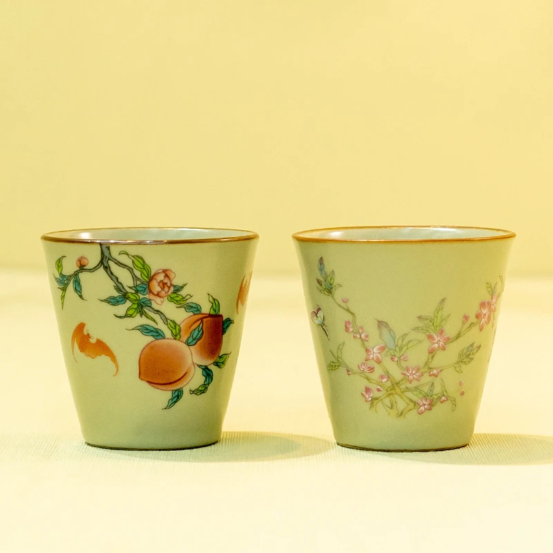 紫藤花加桃子闻香杯开片40毫升