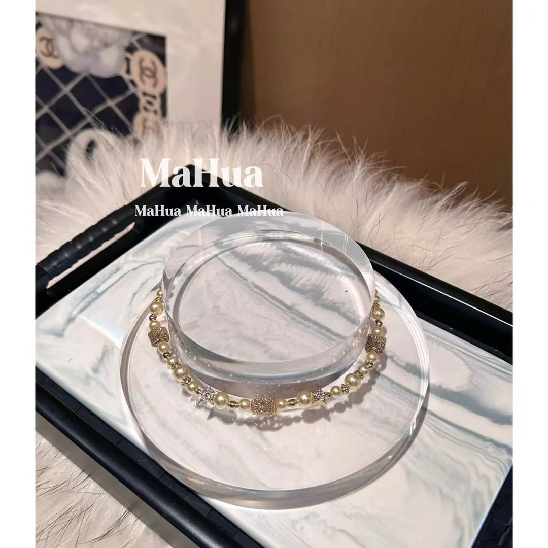 铜合金合成锆石项链 P1334 贝珠小项链