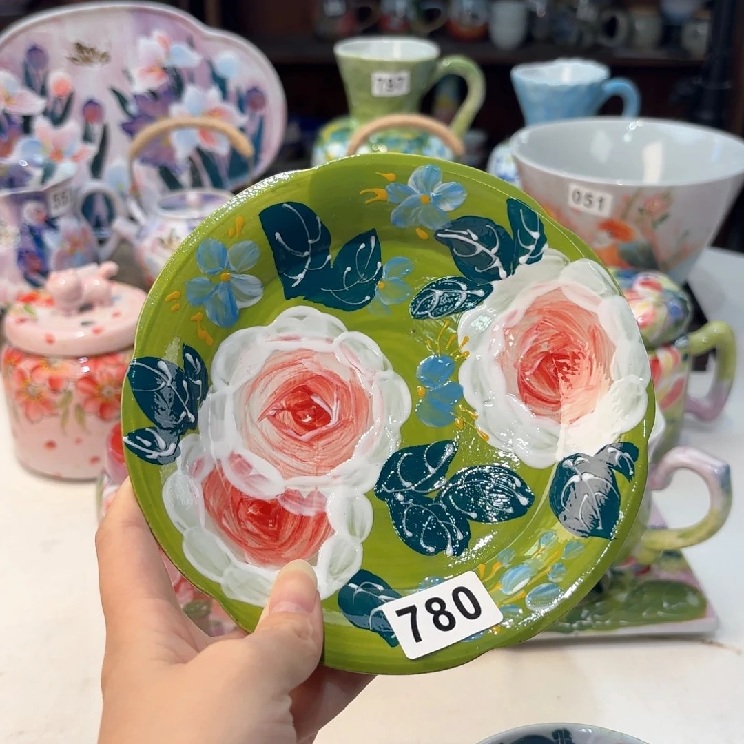 景德镇手绘高温釉下彩陶瓷茶具