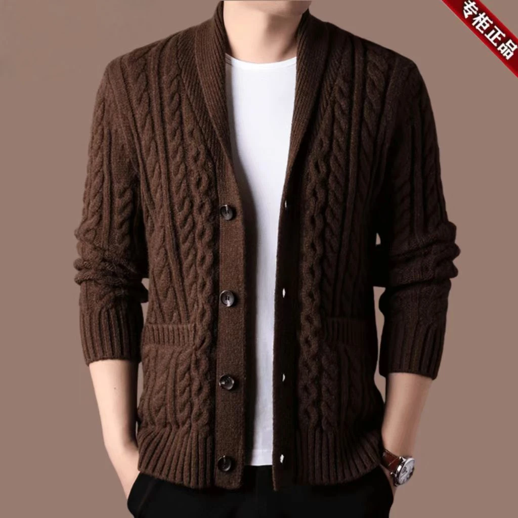 休闲开衫潮流韩版毛衣外套男士秋季新款时尚针织线衣百搭潮流男装
