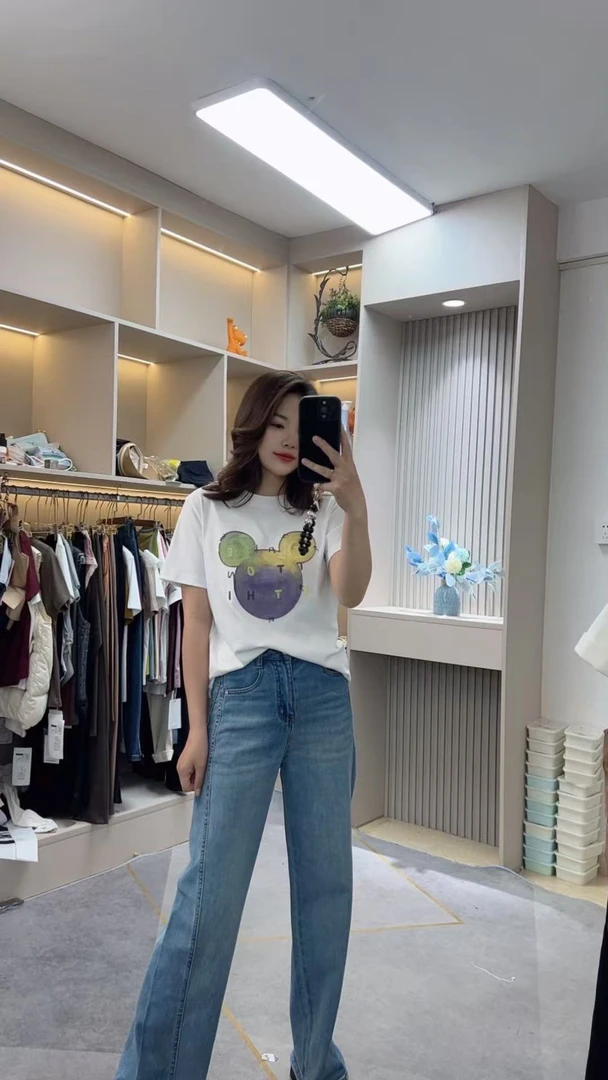 夏季新款百搭米奇头短袖上衣3231