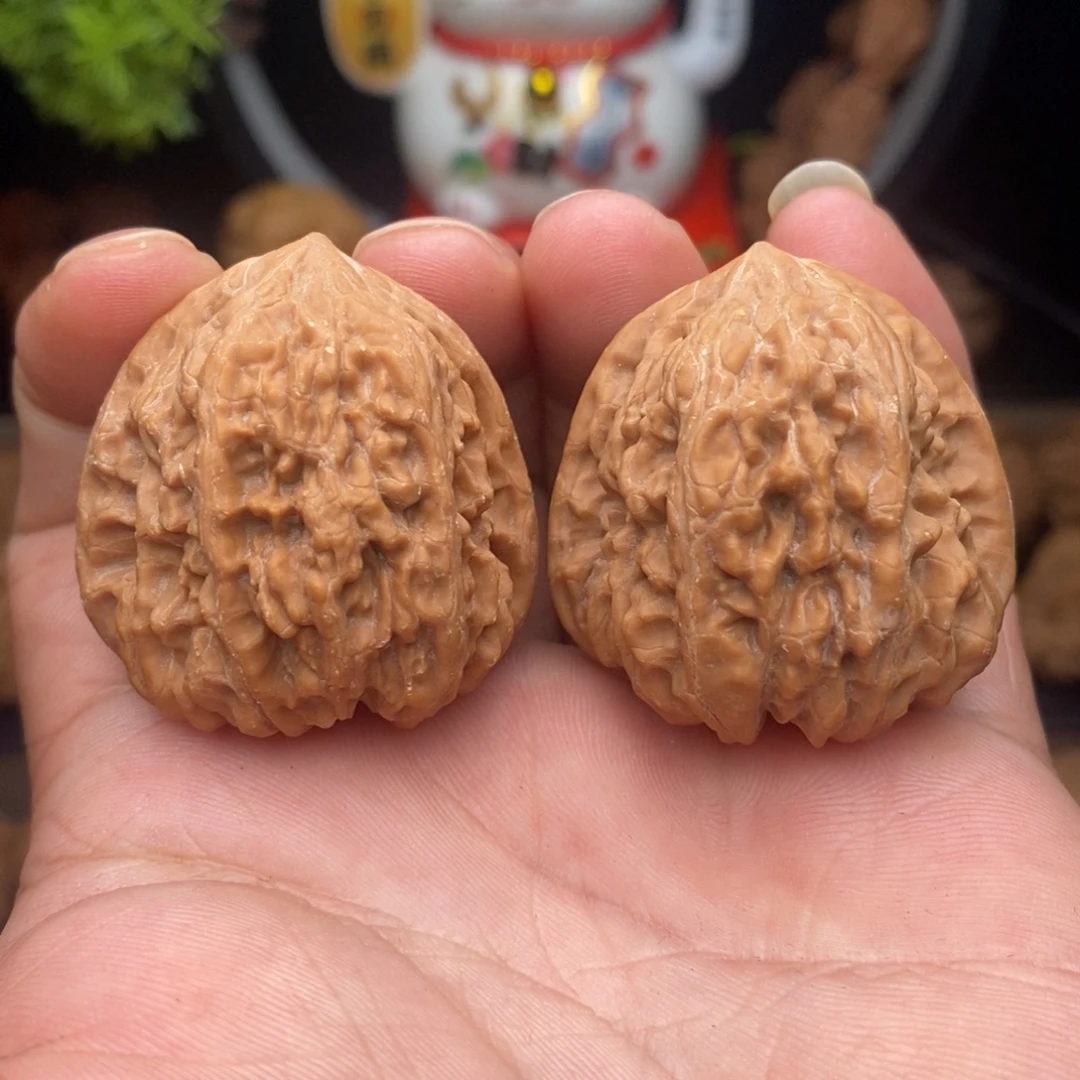 把件文玩核桃38平谷凹底