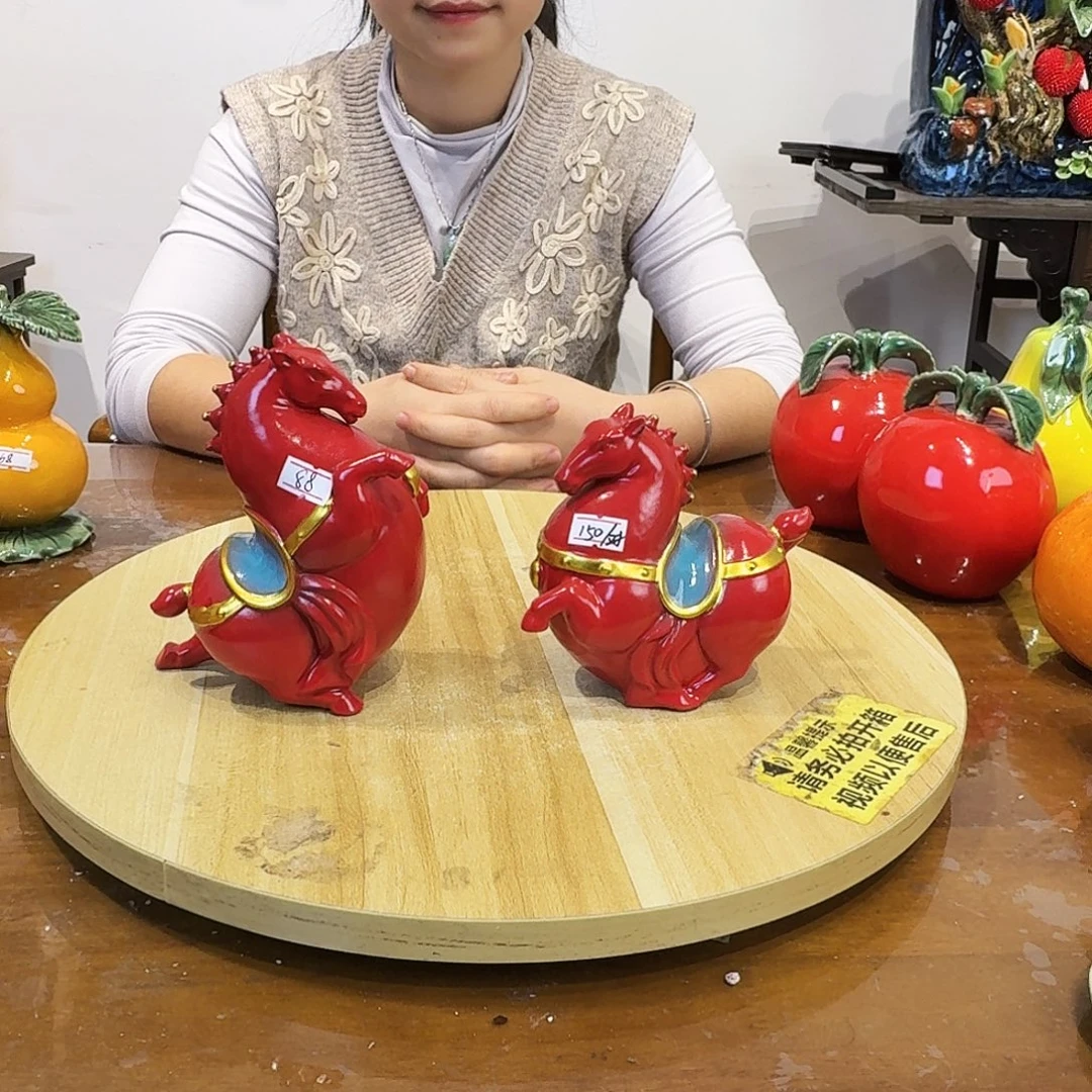 陶瓷马年摆件的的