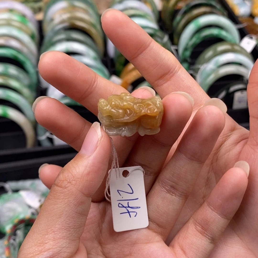 翡翠颈饰未镶嵌貔貅吊坠 23号