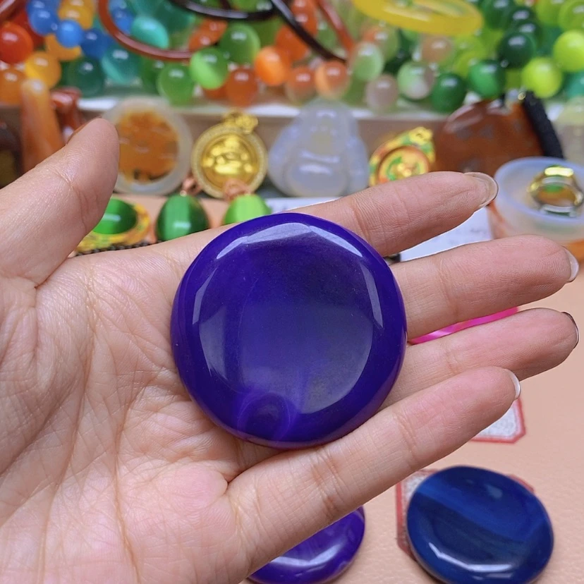 【闪购商品】玛瑙/玉髓颈饰未镶嵌蓝****饰