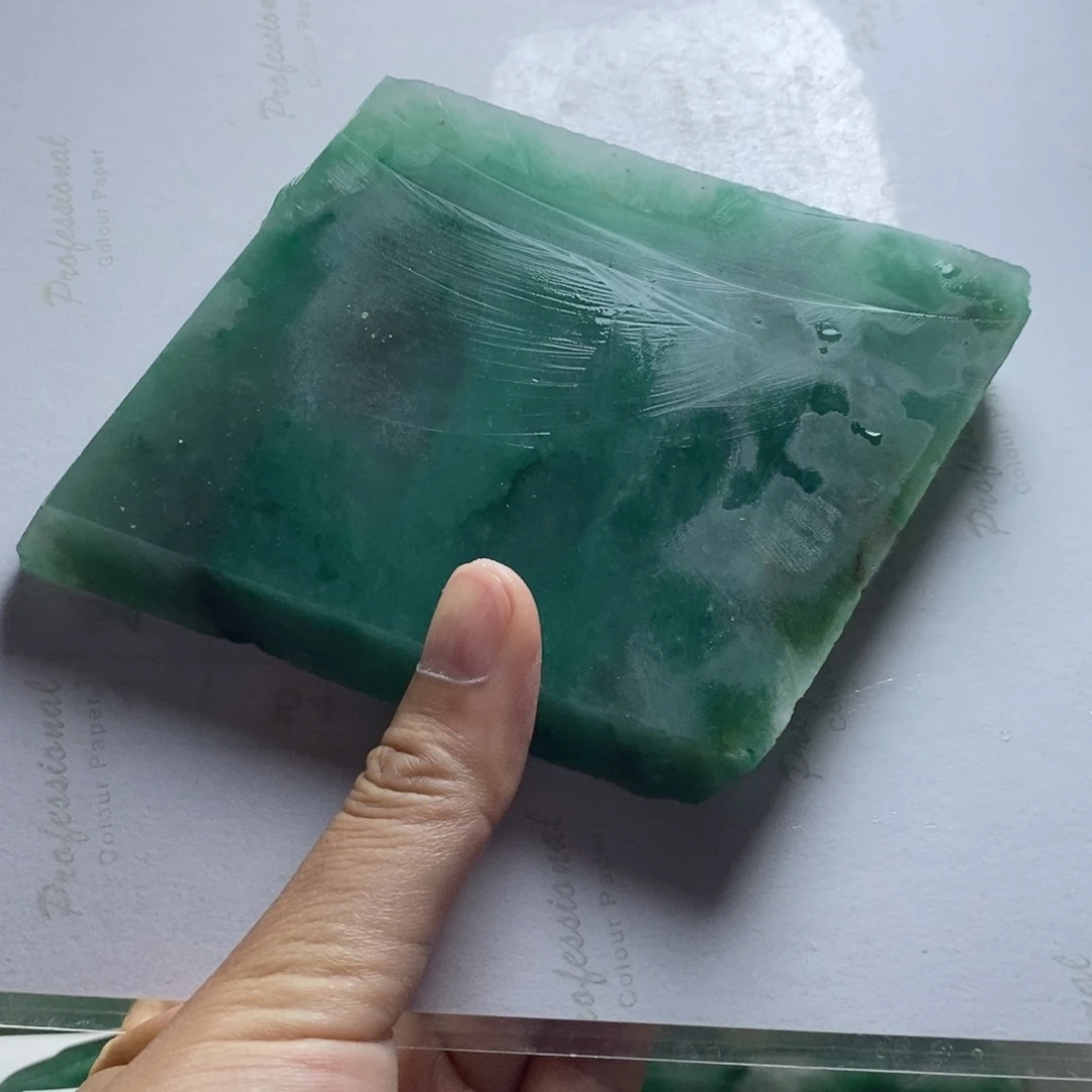 定制石英质玉（非洲翠）涪****子天然非洲翠手镯定制