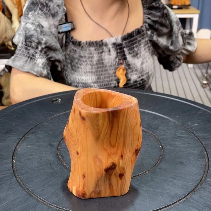 柏木（崖柏）实木笔筒