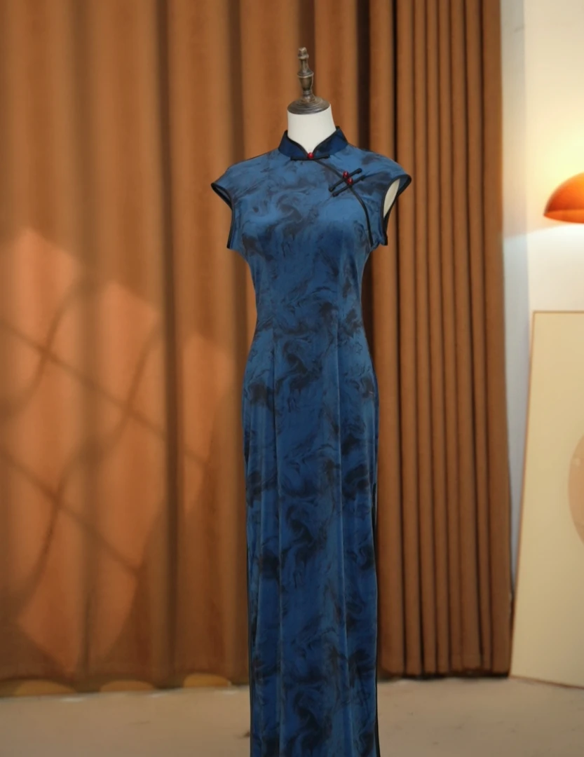 雅木  卿芜  春夏气质日常优雅款旗袍(衣长125左右）