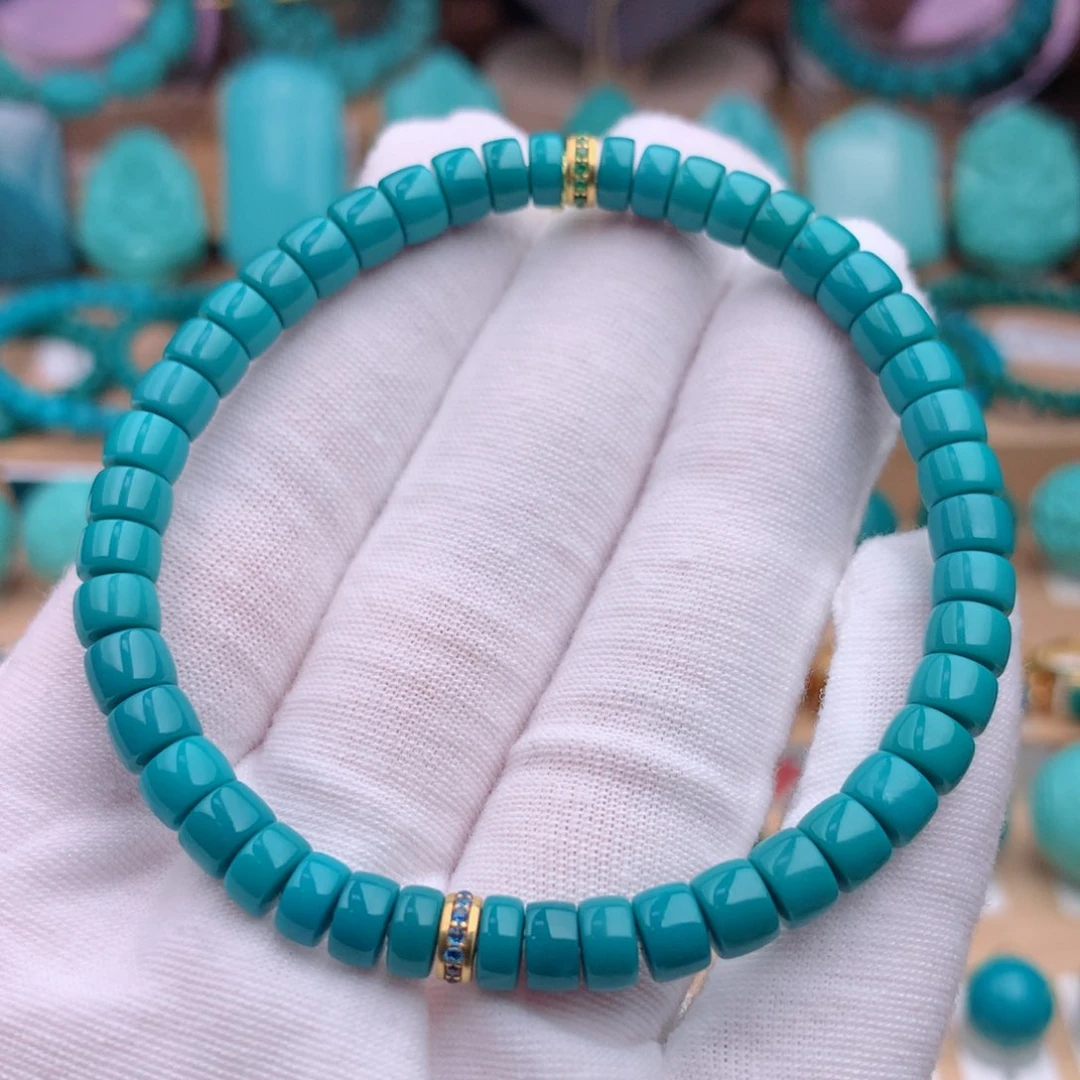 未镶嵌绿松石珠宝奇石6mm